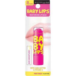 4 Maybelline Baby Lips Moisturizing Lip Balm, 25 Pink Punch